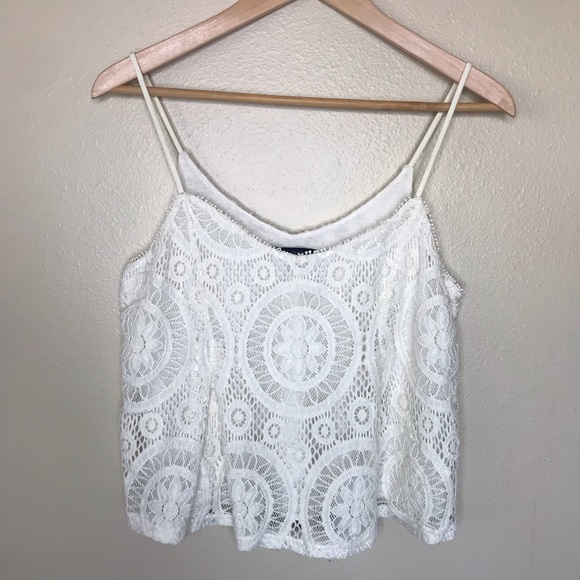 American Eagle Outfitters Tops - American Eagle crop lace cami Size M